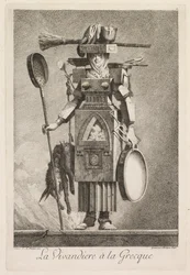 Maskerade à la Grecque: Die Marketenderin à la Grecque (Tafel 2, 1771)