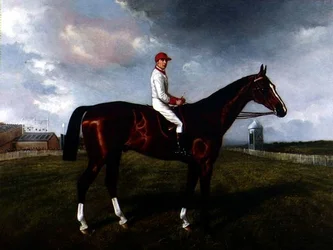 "St. Gatien" mit Charles Wood oben, in Newmarket