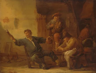 Das Innere einer Bauernhütte