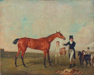 Shoveller gehalten von ihrem Trainer Will Chifney, 1819