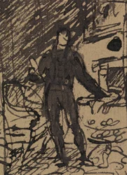 Figurenstudie eines Mannes im Anzug