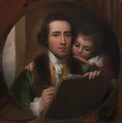 Der Künstler und sein Sohn Raphael