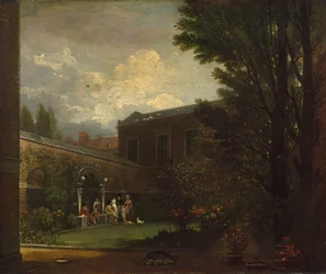Familie West im Studiogarten, 1808-1809