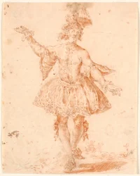 Stehende männliche Theaterfigur