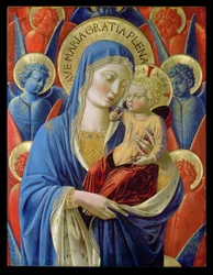 Jungfrau und Kind mit Engeln, ca. 1460