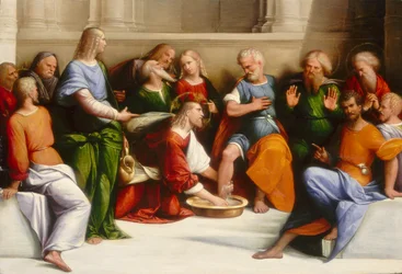 Christus wäscht die Füße der Jünger