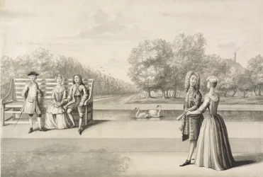 Figuren am Ufer des Long Water, Hampton Court Palace