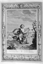 Arion auf dem Delfin (Gravur)