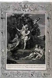 Daphne, verfolgt von Apollo und in einen Lorbeerbaum verwandelt