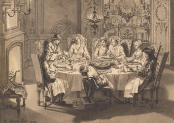 Mahlzeit während des jüdischen Passahfests bei den portugiesischen Juden
