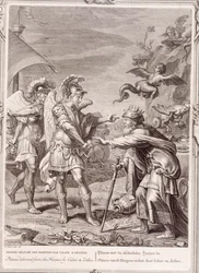 Phineus wird von den Harpyien durch Calais und Zethes befreit, 1731