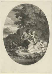 Satyr schleicht sich an die schlafende Venus heran