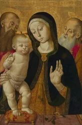 Madonna mit Kind und zwei Eremitenheiligen