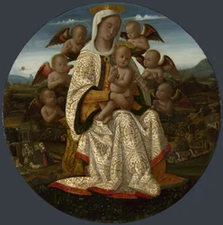 Die Jungfrau und das Kind mit Engeln, ca. 1500