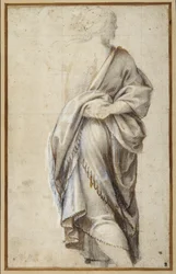 Studie für eine Figur in der Anbetung der Könige