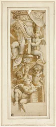 Fünf Putti mit Büchern