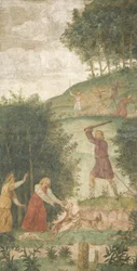 Cephalus wird bei der Jagd bestraft, ca. 1520-1522