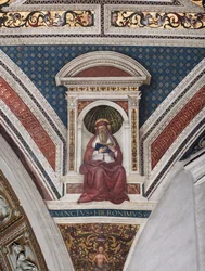 Heiliger Hieronymus, Detail der Kirchenlehrer (Fresko)