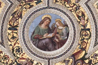 St. Matthäus, Detail der Vier Evangelisten (Fresko)