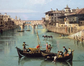 Arno und Ponte Vecchio in Florenz