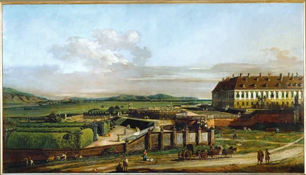 Schloss Schlosshof, Österreich, von Norden gesehen, erbaut von Prinz Eugen von Savoyen