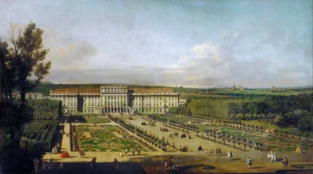 Schloss Schönbrunn vom Garten aus gesehen, zwischen 1758 und 1761
