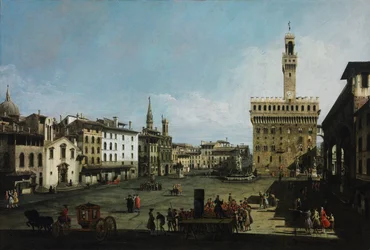 Die Piazza della Signoria in Florenz
