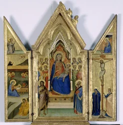 Triptychon mit Madonna und Kind