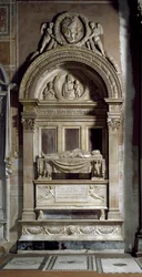 Grabdenkmal von Leonardo Bruni. Skulptur