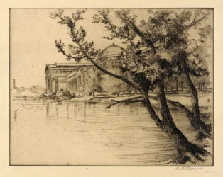 Kunstgebäude, Blick nach Westen