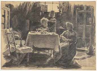 Nachmittagstee im Atelier des Künstlers