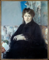 Porträt von Madame Edma Pontillon, geb. Morisot, Schwester der Künstlerin. Gemälde von Berthe Morisot