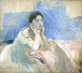 Lehnendes junges Mädchen