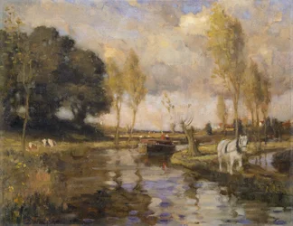 Landschaft mit Kanal, 20. Jahrhundert