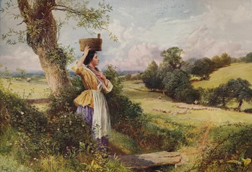 Die Milchmagd, 1860, um 1915