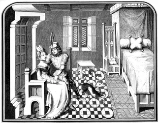 Ein Ritter und eine Dame, 15. Jahrhundert 1849