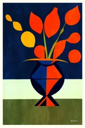 Lebendige geometrische Blumen