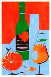Lebendiges Orangen-Stillleben