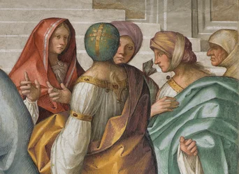 Zentrales Schiff, zweiter nördlicher Spann, Heirat der Jungfrau, Boccaccio Boccaccino 1514-15 (Detail)