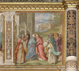 Zentrales Kirchenschiff, Dritte Nordspanne, Heimsuchung, Boccaccio Boccaccino 1516-17