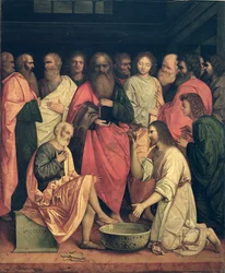Christus wäscht die Füße der Jünger