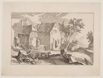Tafel 10, aus Landschaften mit Bauernhäusern