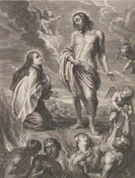 Die heilige Teresa von Avila, die für Bernardino de Mendoza Fürsprache einlegt, ca. 1640-59