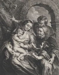 Die Heilige Familie mit der heiligen Elisabeth und dem kleinen Johannes dem Täufer, ca. 1600-59