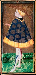 Valet de denier Karte (Tarotspiel von Bonifacio Bembo)