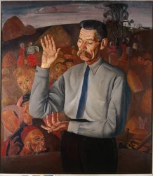 Porträt des Schriftstellers Maxim Gorki