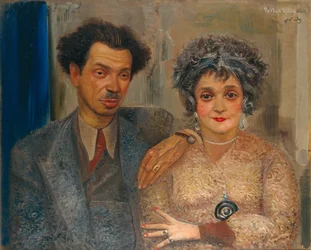Porträt des Künstlers Nikiolai Remizov 1887-1975 mit seiner Frau, zwischen 1926 und 1933
