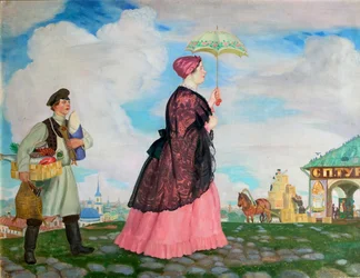 Händlerin mit Einkäufen, 1920