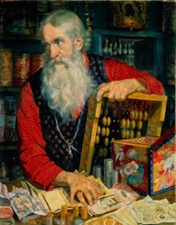 Der Kaufmann alter Mann mit Geld, 1918