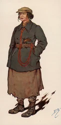 Agentin der Tscheka, der sowjetischen Geheimpolizei nach der Russischen Revolution